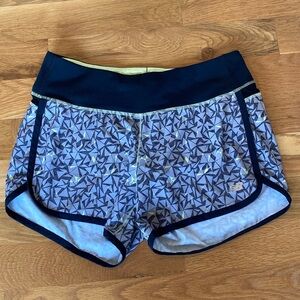 New Balance Women's Geometric Patterned Athletic Shorts, Sz. L.
